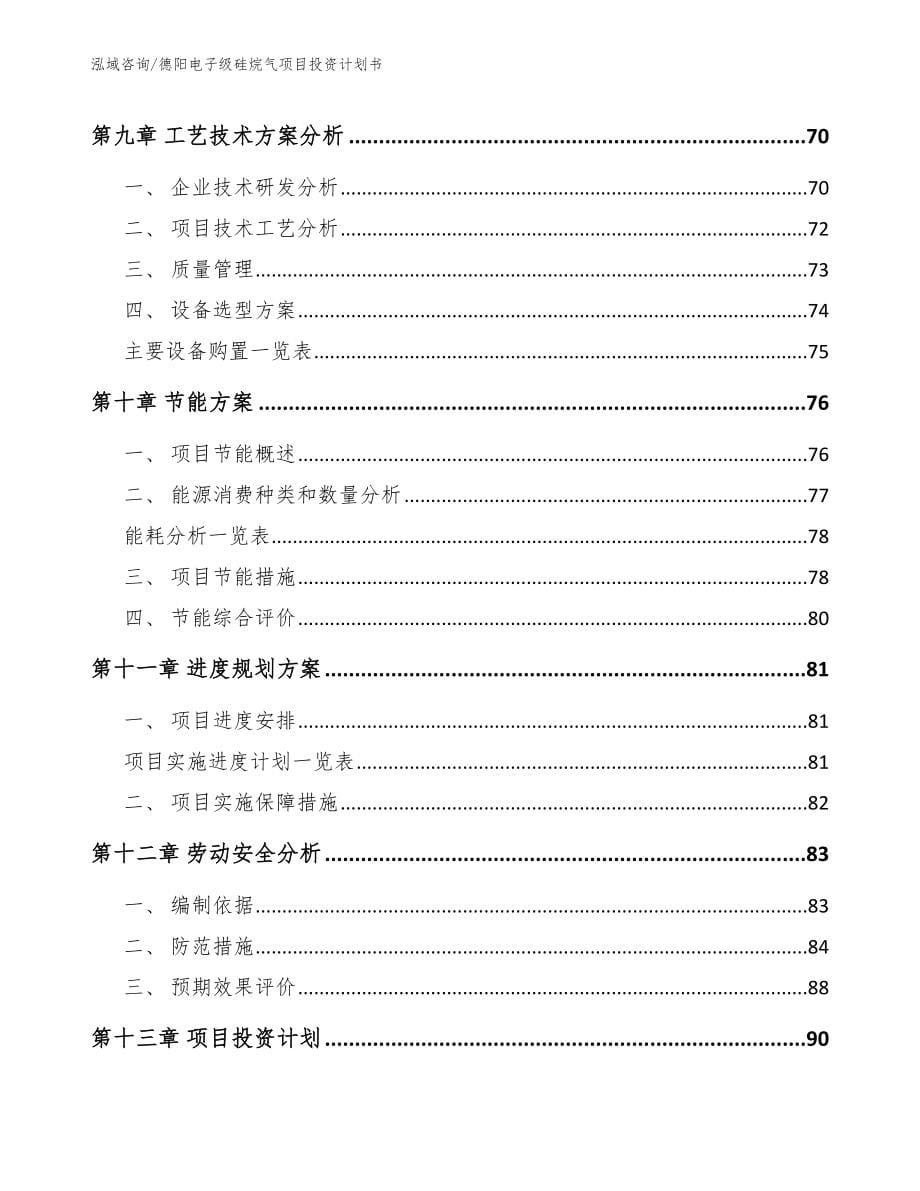 德阳电子级硅烷气项目投资计划书_第5页