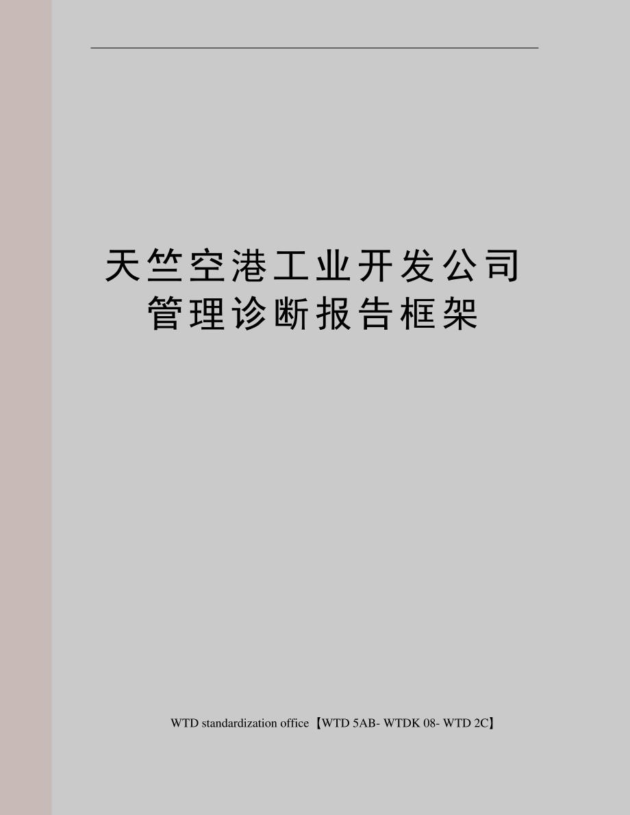 天竺空港工业开发公司管理诊断报告框架_1_第1页