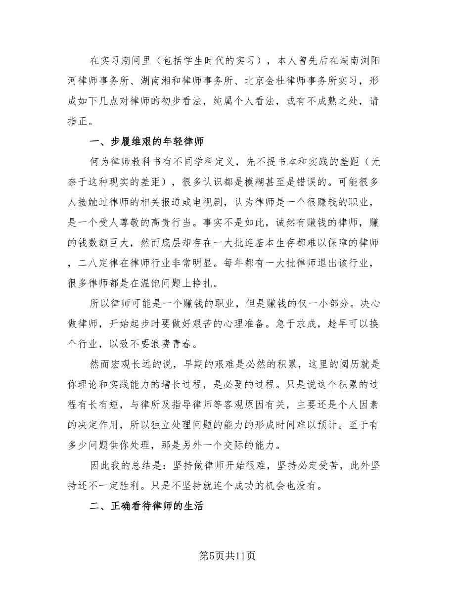 2023实习律师个人工作总结（四篇）.doc_第5页