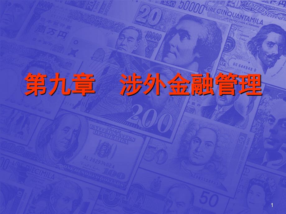 第九章涉外金融管理_第1页