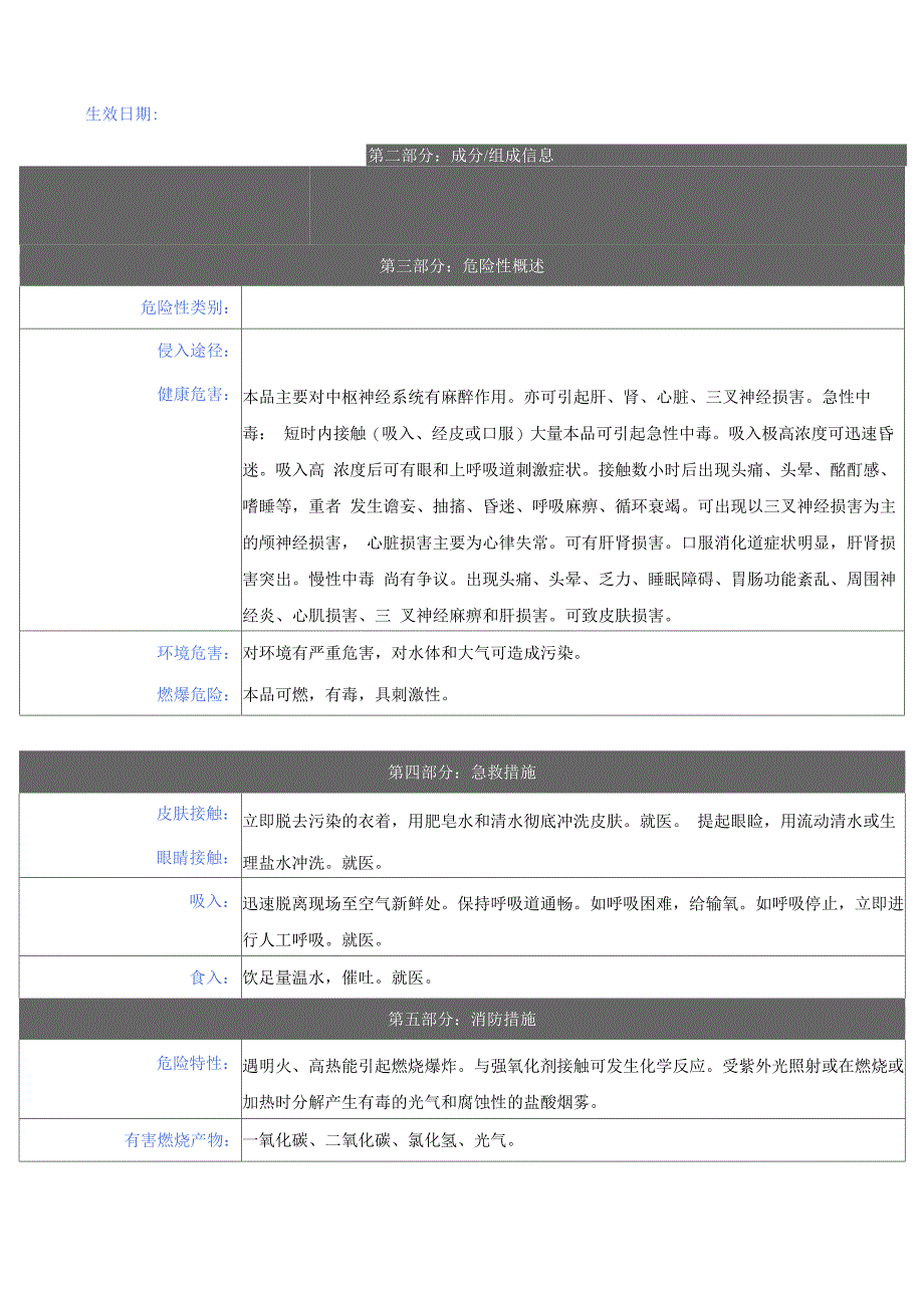 三氯乙烯安全技术说明书_第2页