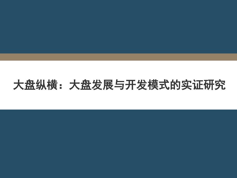 大盘发展与开发模式介绍PPT优秀课件_第1页