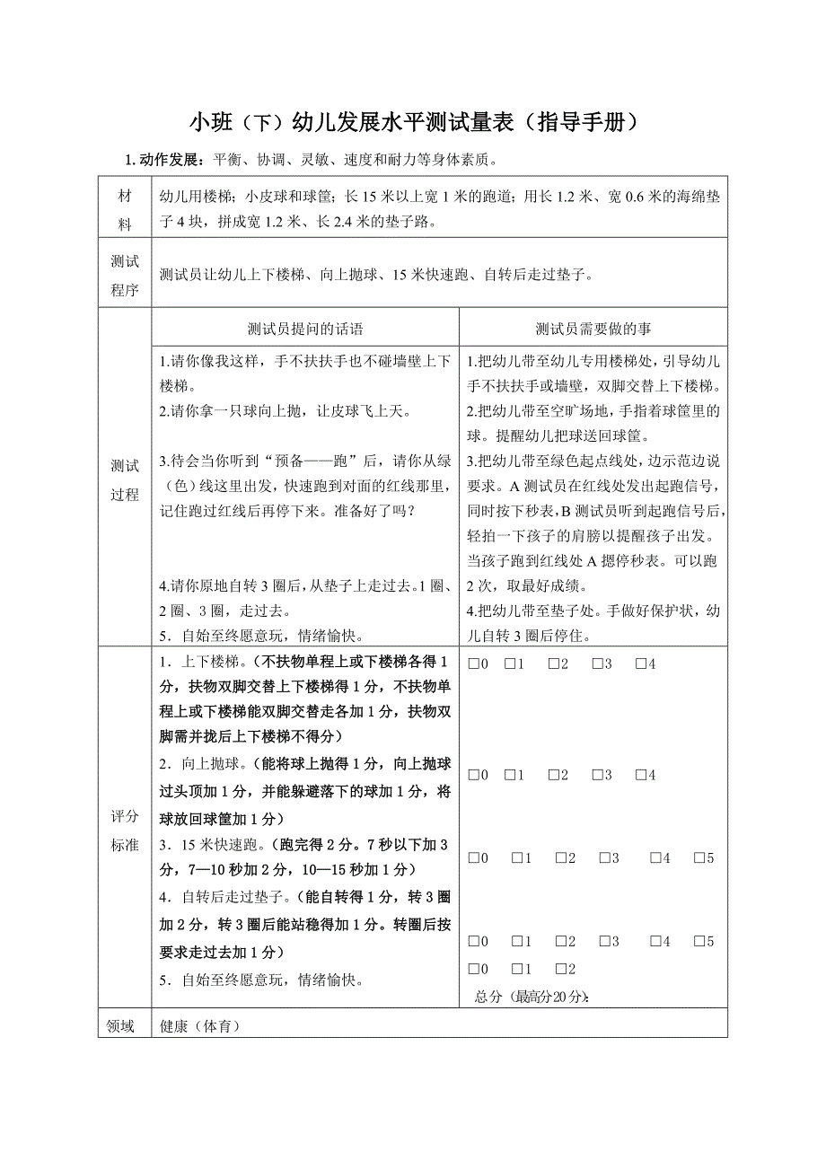 健康领域幼儿发展评价(小中大).doc_第2页