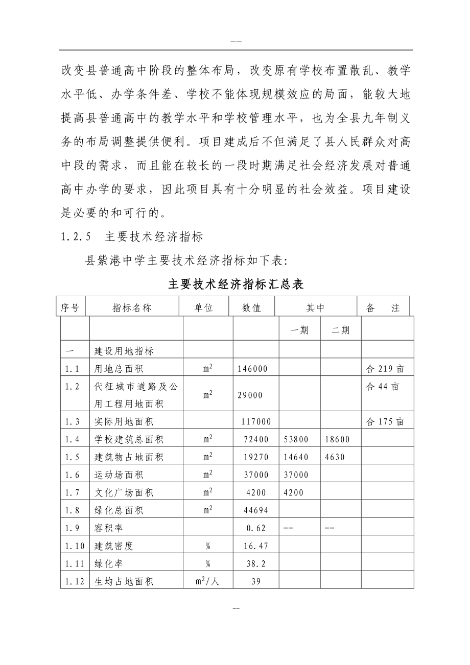 某中学建设工程项目申请建设可研报告_第3页