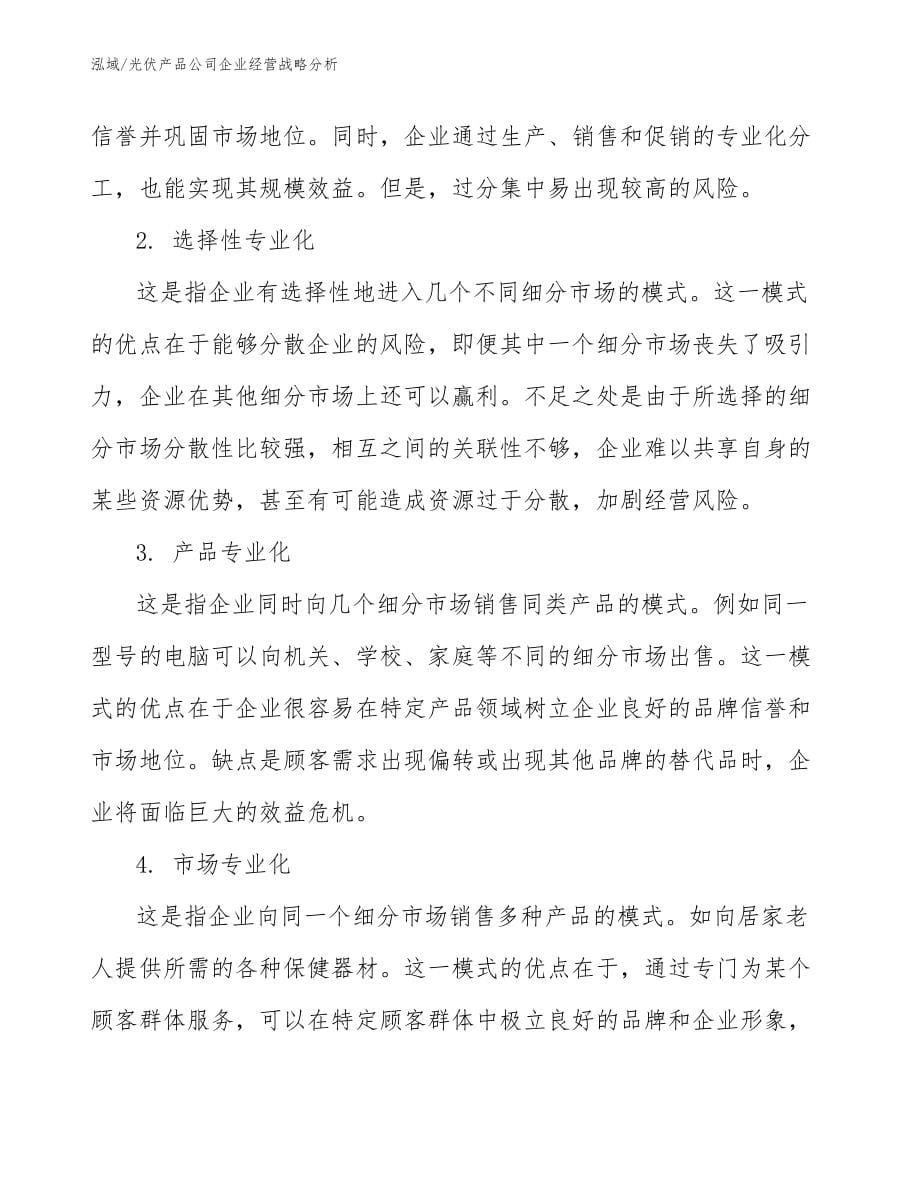 光伏产品公司企业经营战略分析_第5页