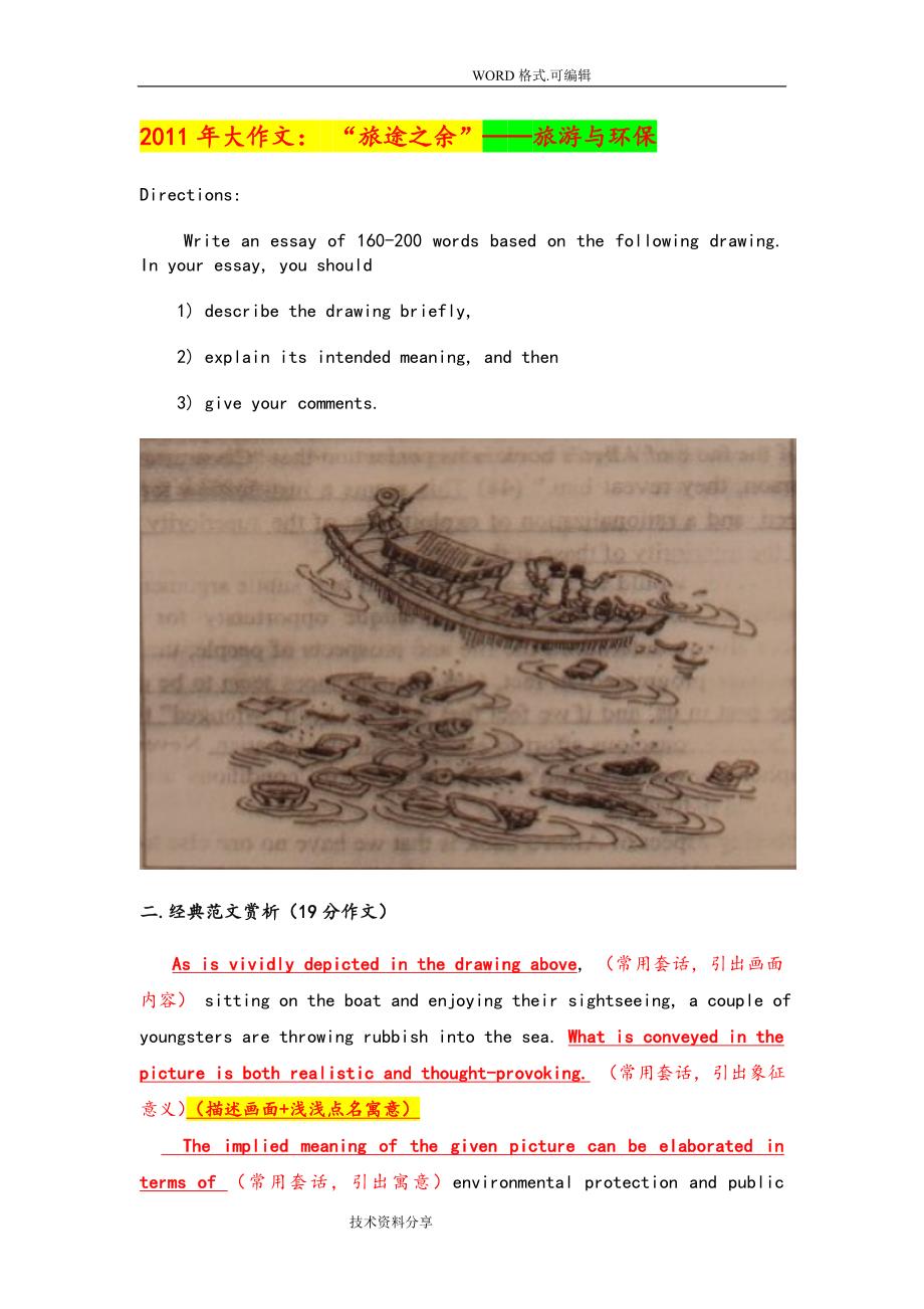 (完整word版)考研英语历年大作文.doc_第1页