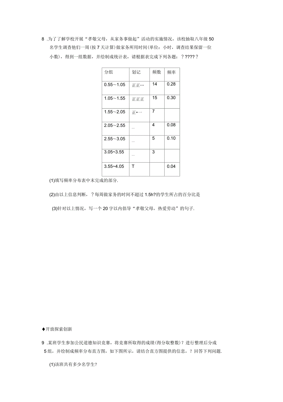 初一数学第十章直方图练习题(含答案)_第4页