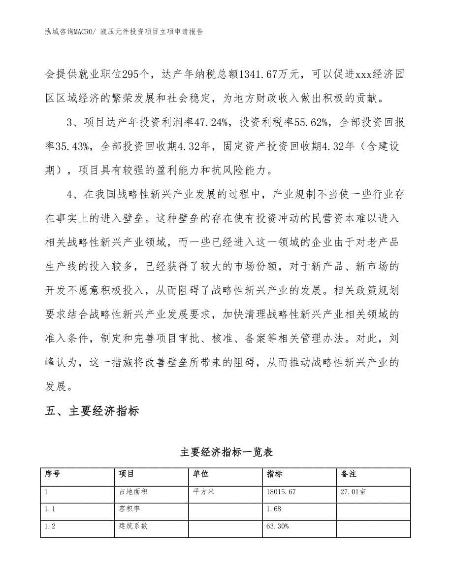 液压元件投资项目立项申请报告_第5页