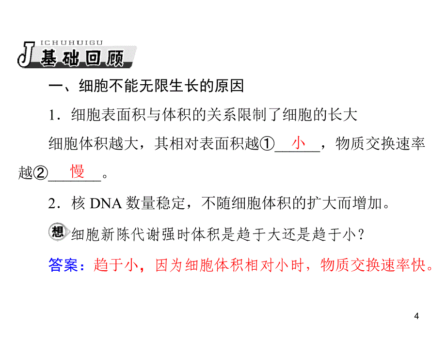 复习课件必修1第6章第1节细胞的增殖_第4页