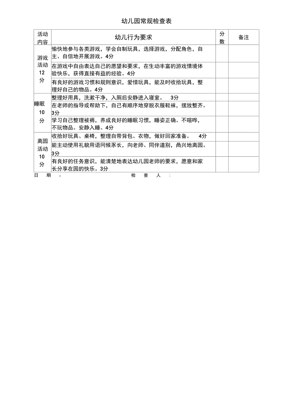 幼儿园常规检查表_第2页