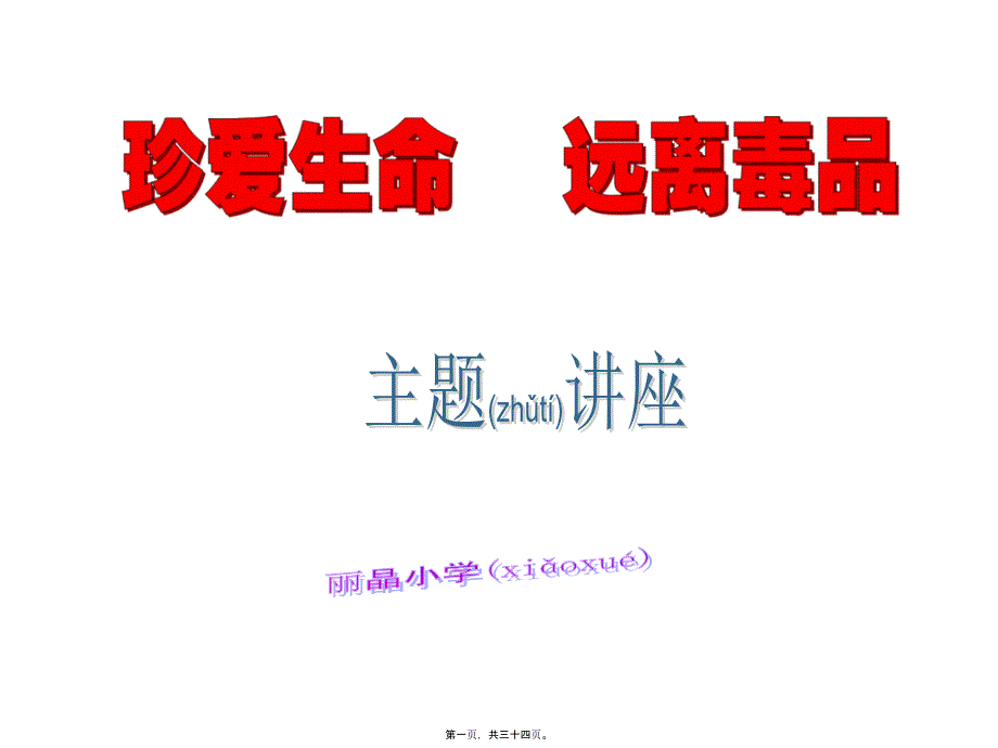 医学专题—珍爱生命远离品ppt_第1页
