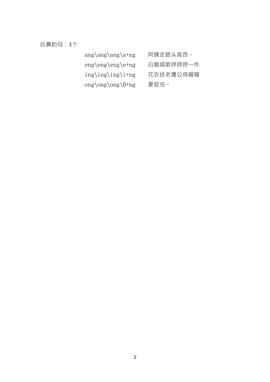 汉语拼音记忆大全之韵母记忆儿歌_第2页