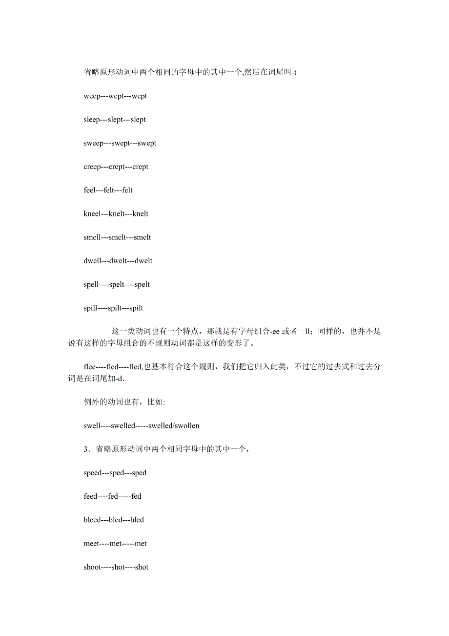 新概念英语 动词不规则过去式规则记忆_第2页