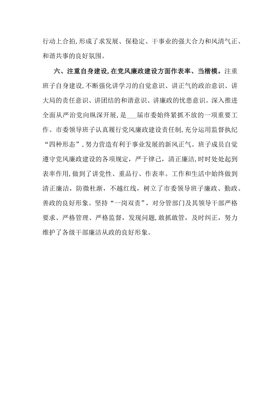 中共X市委领导班子综合评价报告_第4页