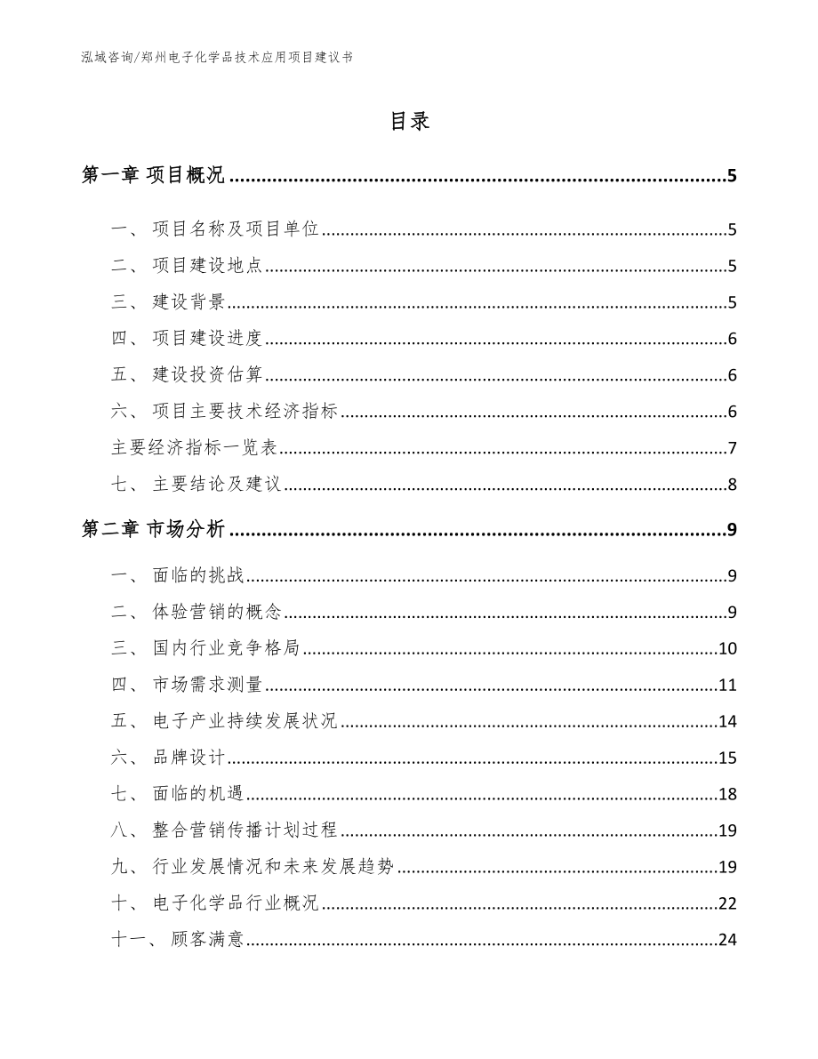 郑州电子化学品技术应用项目建议书_模板范本_第1页