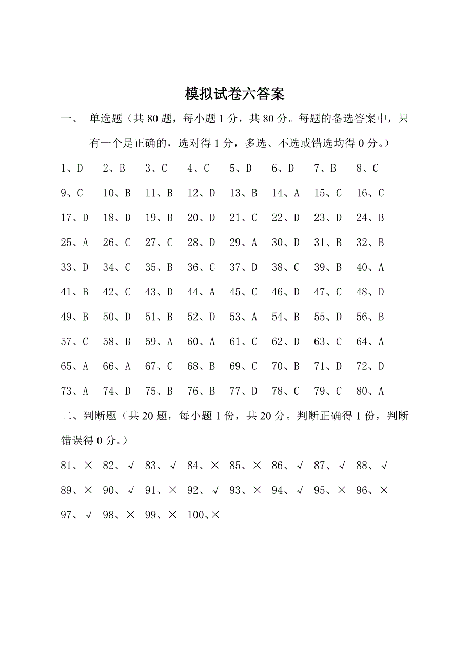 保险基础知识模拟考试答案_第1页