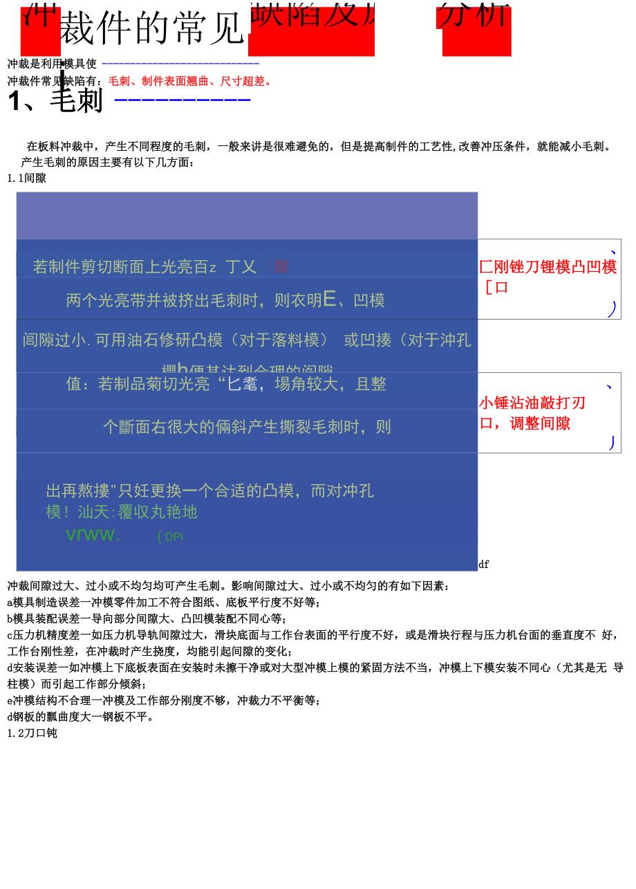 冲裁件毛刺高低的直接和首要影响因素是上下刃口间隙_第2页