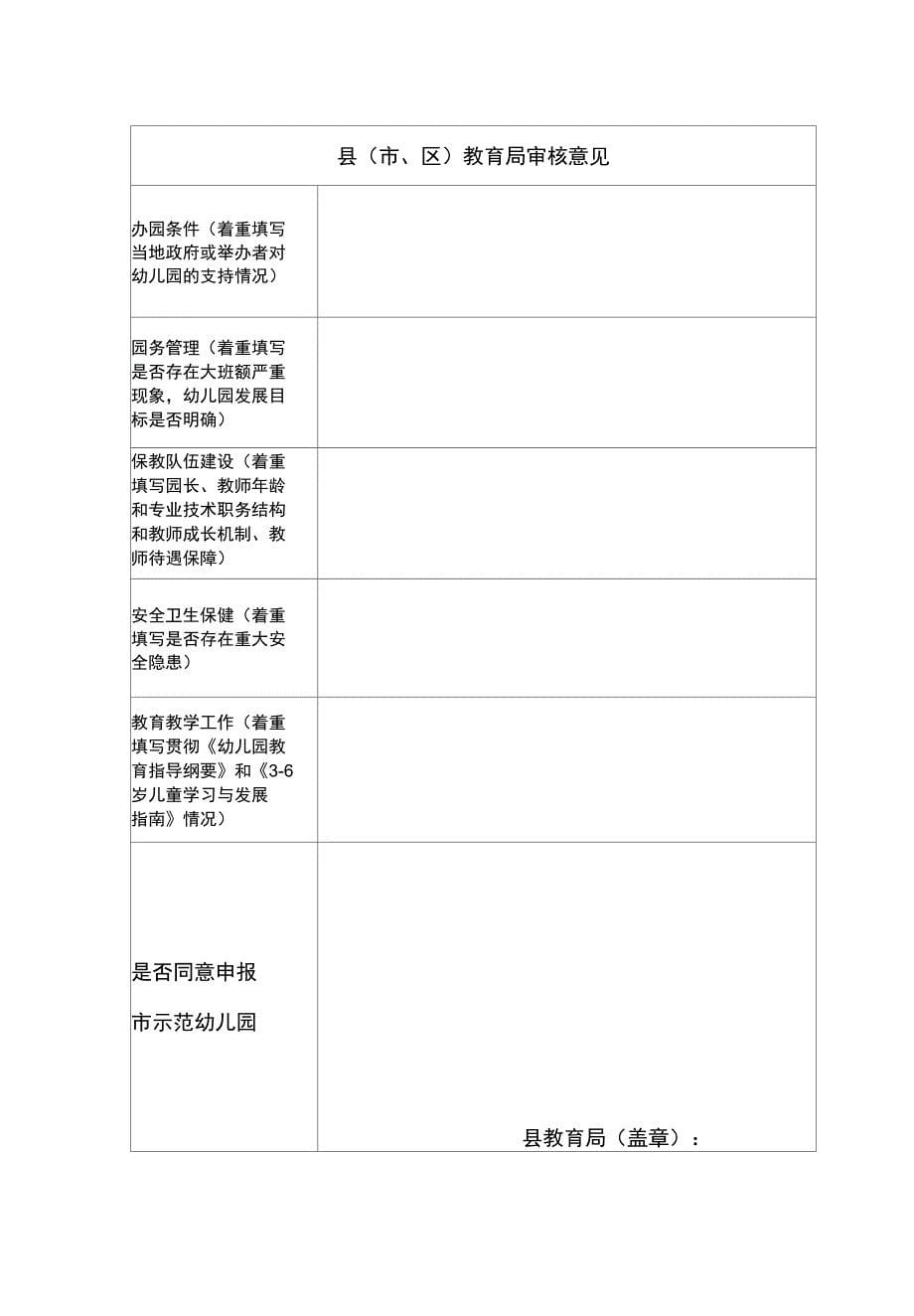 幼儿园等级评估申报表正式版_第5页