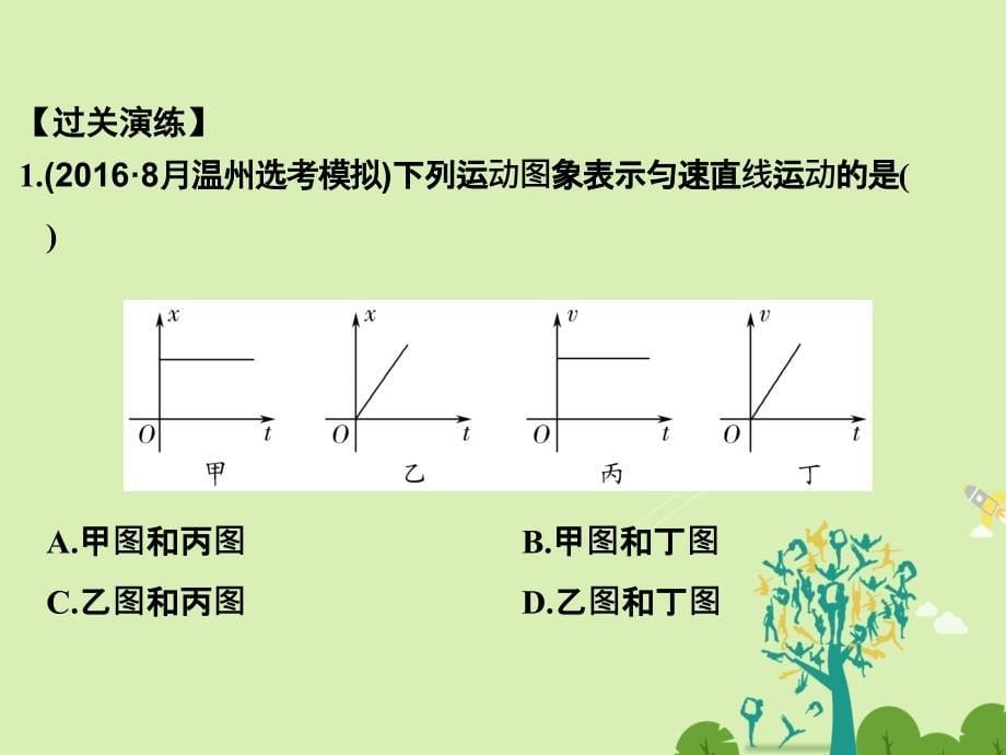 高考物理总复习 第1章 运动的描述 匀变速直线运动的研究第3课时运动图象课件1._第5页