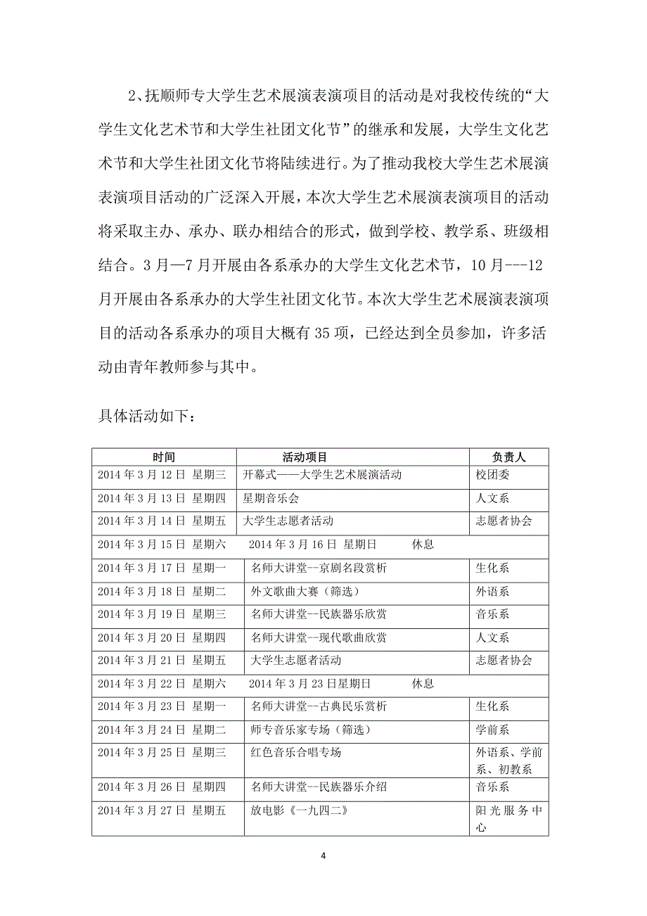 大学生艺术展演活动实施方案_第4页