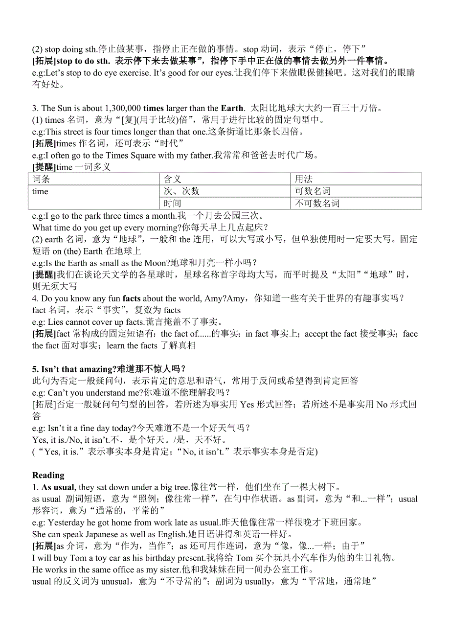 江苏新版牛津英语7BUnit5知识点_第2页