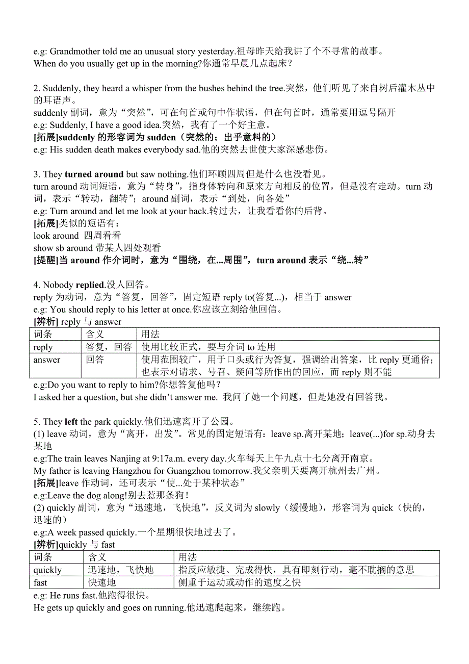 江苏新版牛津英语7BUnit5知识点_第3页