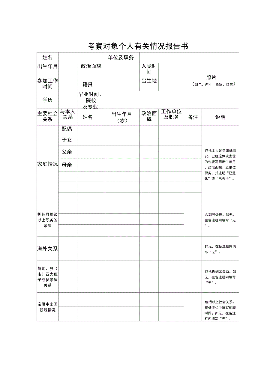 个人有关事项报告书_第1页