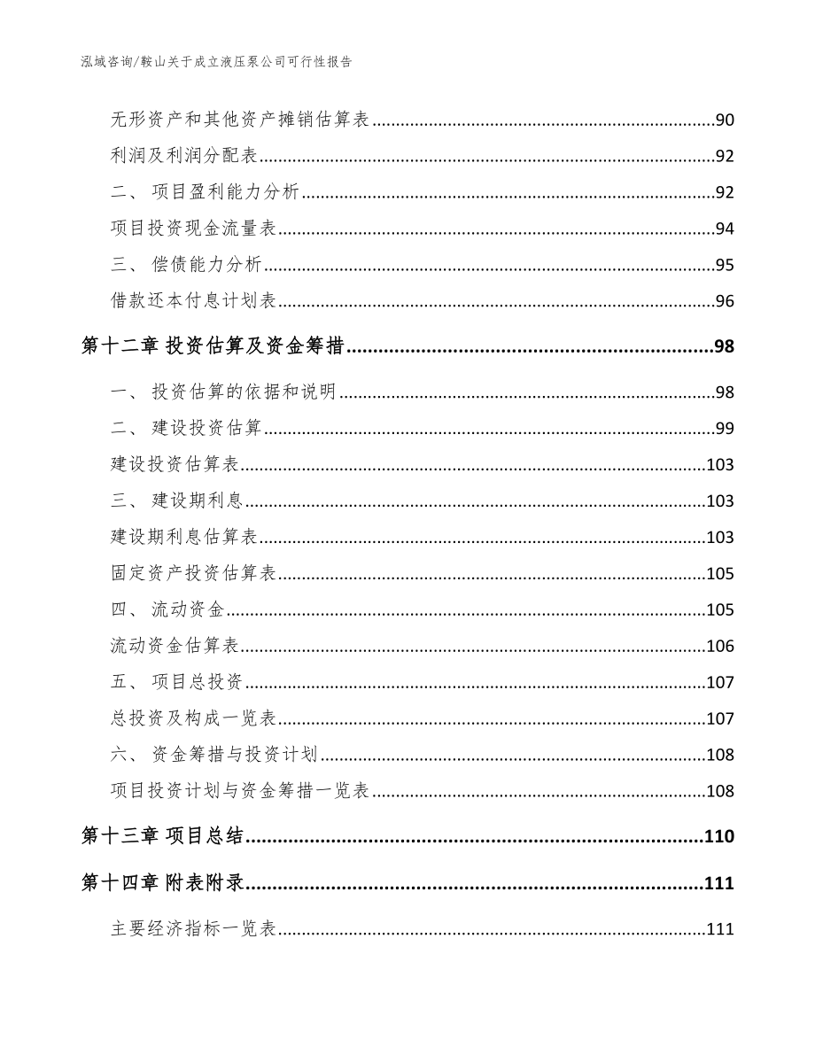 鞍山关于成立液压泵公司可行性报告（范文模板）_第5页