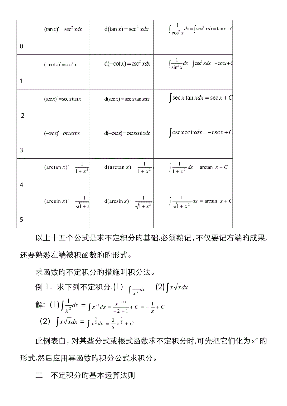 不定积分的基本公式和运算法则直接积分法_第2页