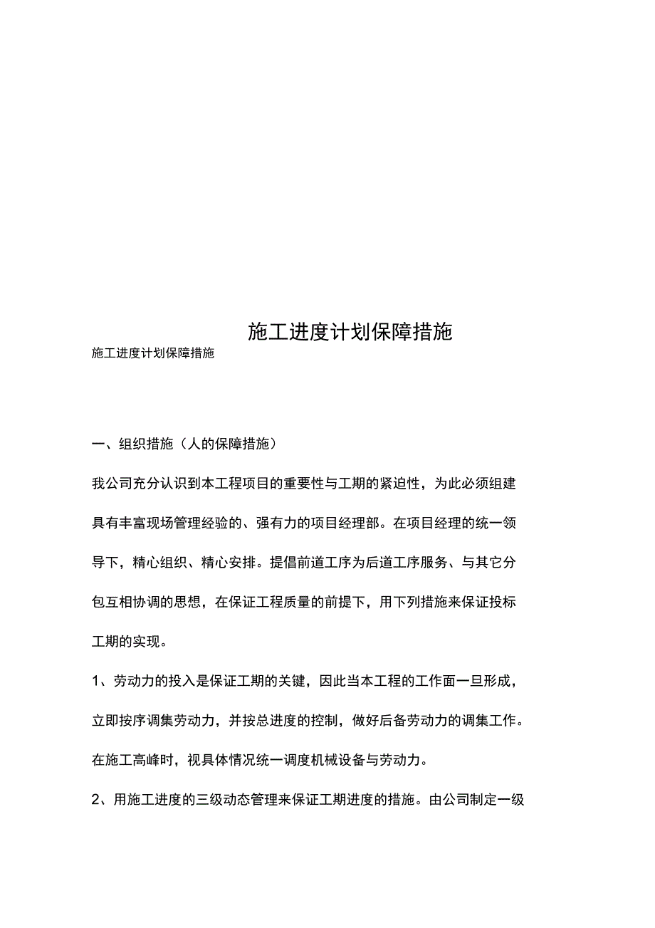 施工进度计划保障措施_第1页