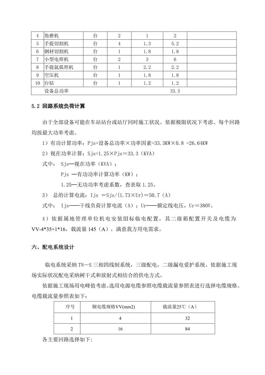 装饰工程临电临水施工方案资料_第5页