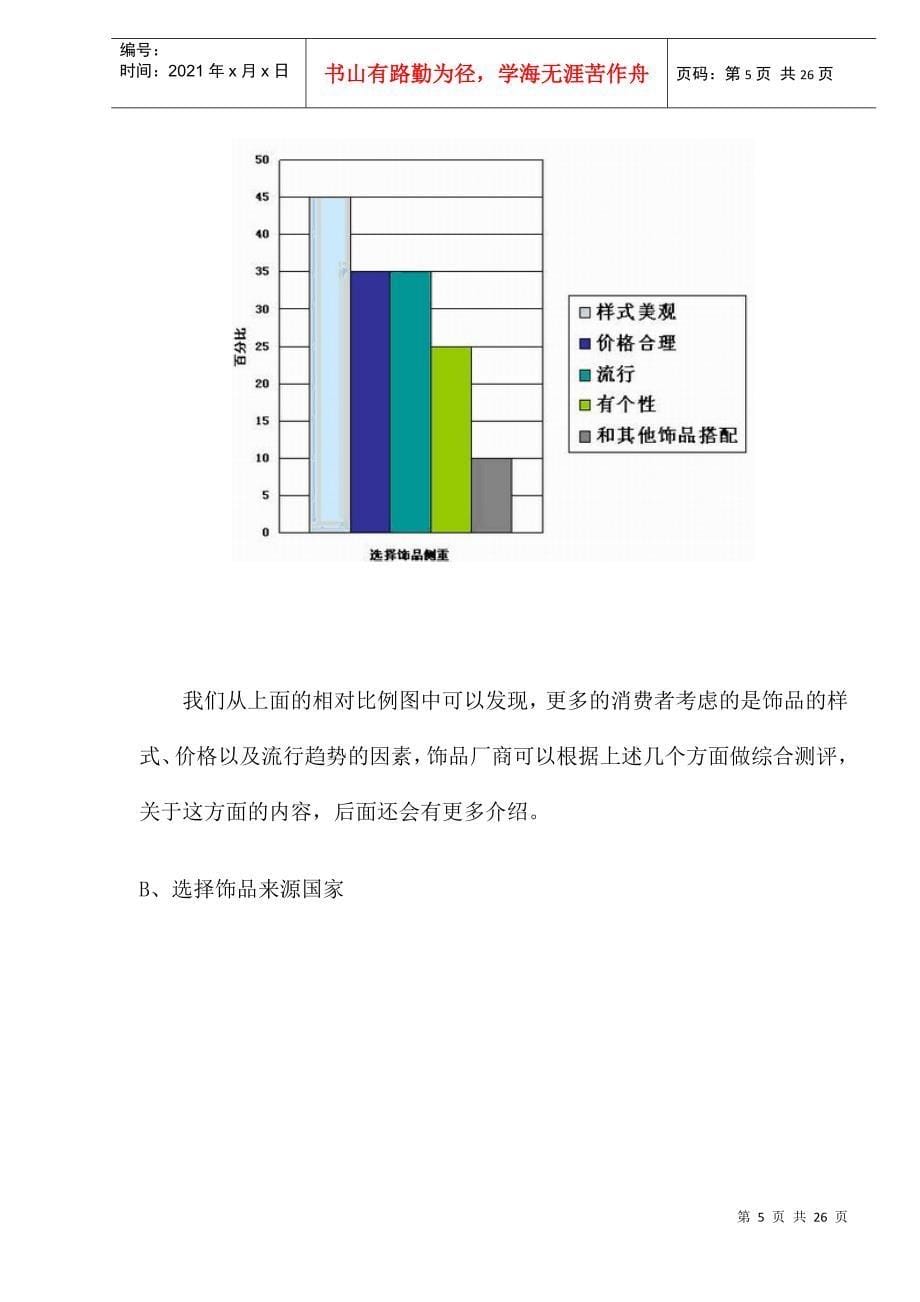 中国饰品市场分析及竞争策略_第5页