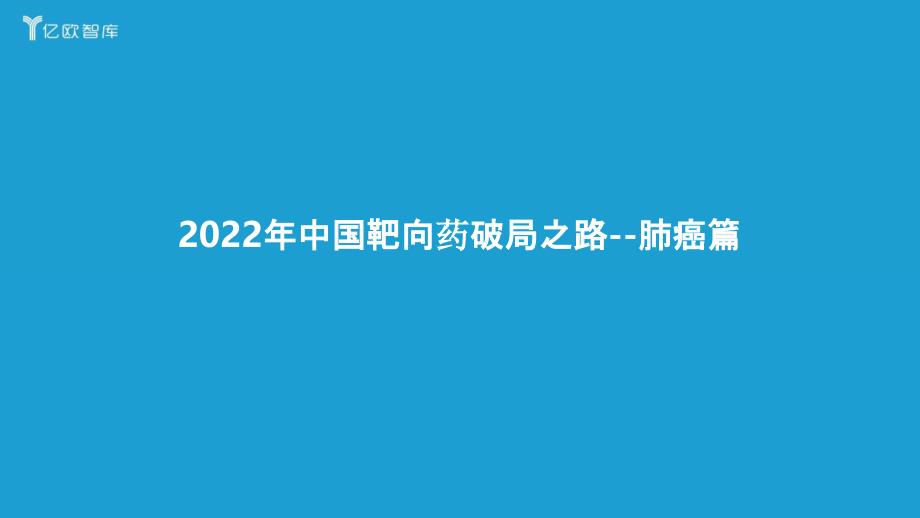 肺癌靶向药行业报告_第1页