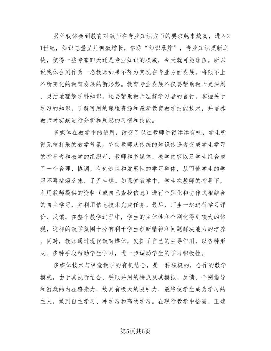 教师网络培训总结标准范文.doc_第5页