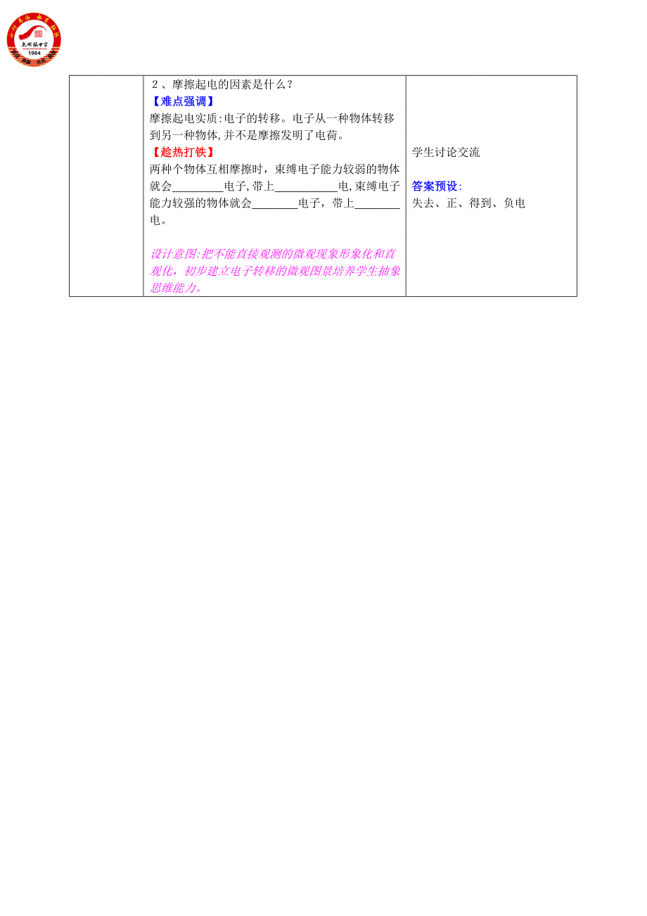 初中物理《电现象》教学设计_第4页