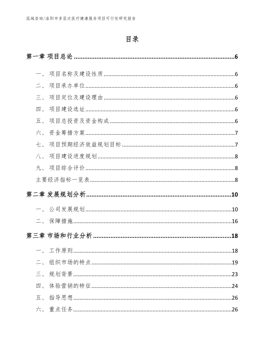 洛阳市多层次医疗健康服务项目可行性研究报告_模板参考_第2页