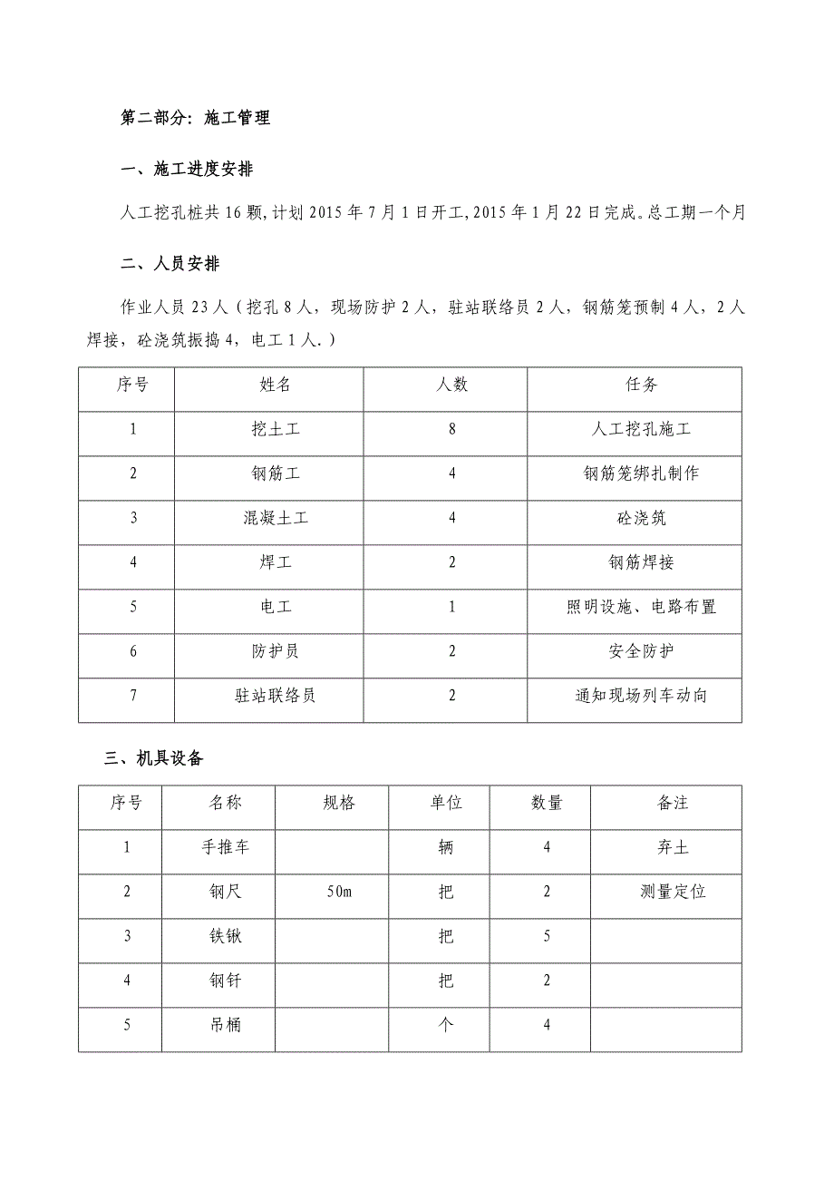 【整理版施工方案】既有线人工挖孔桩施工方案_第3页