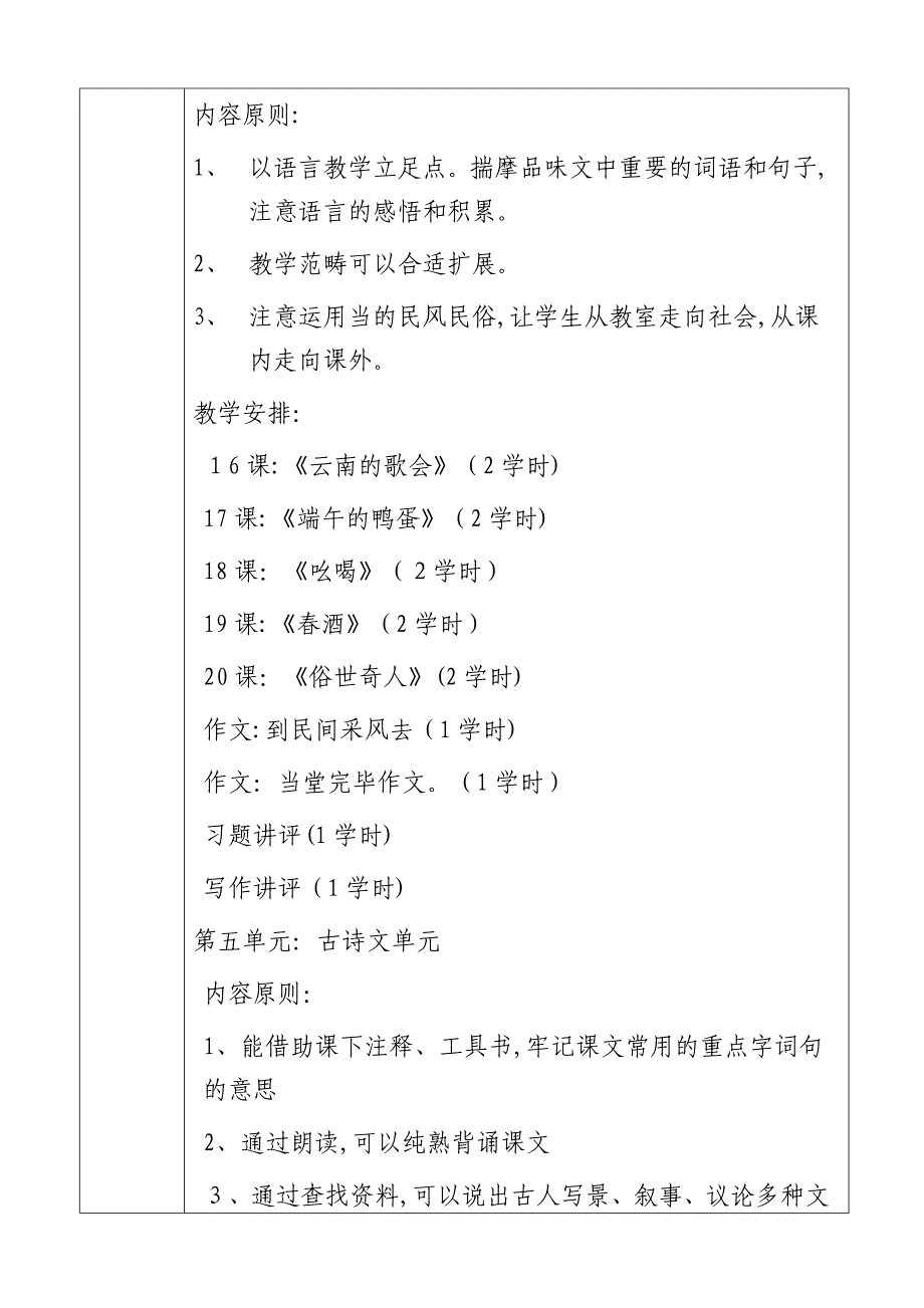 建业外国语中学八年级语文下册课程纲要_第4页