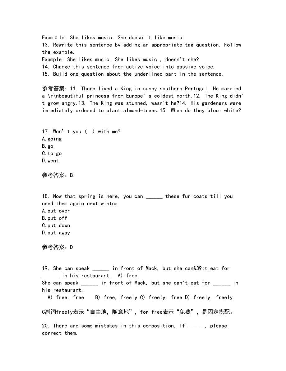 北京语言大学21春《高级写作》在线作业二满分答案68_第5页