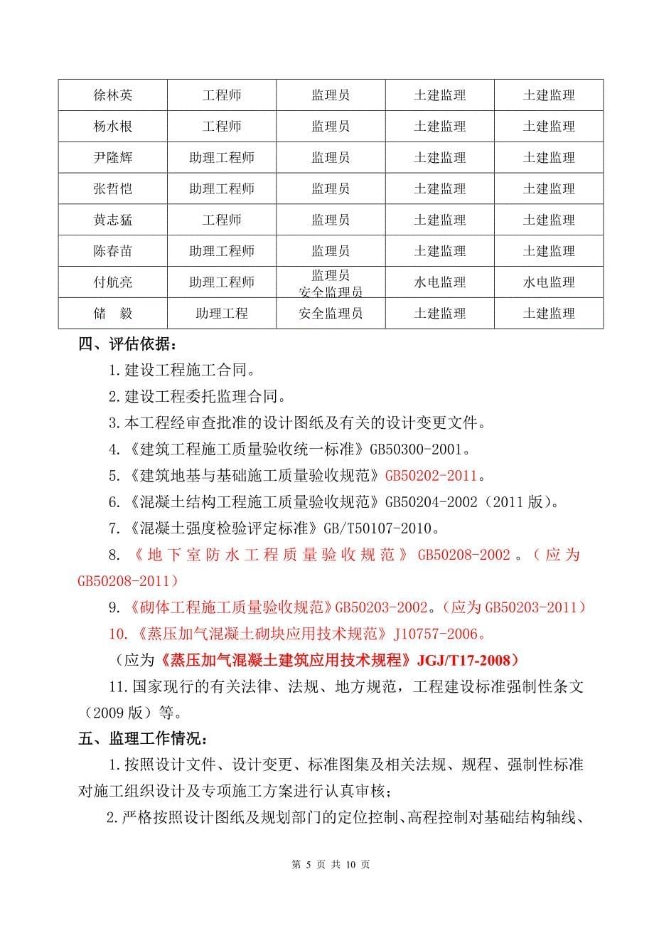 地基与基础分部工程监理质量评估报告.doc_第5页