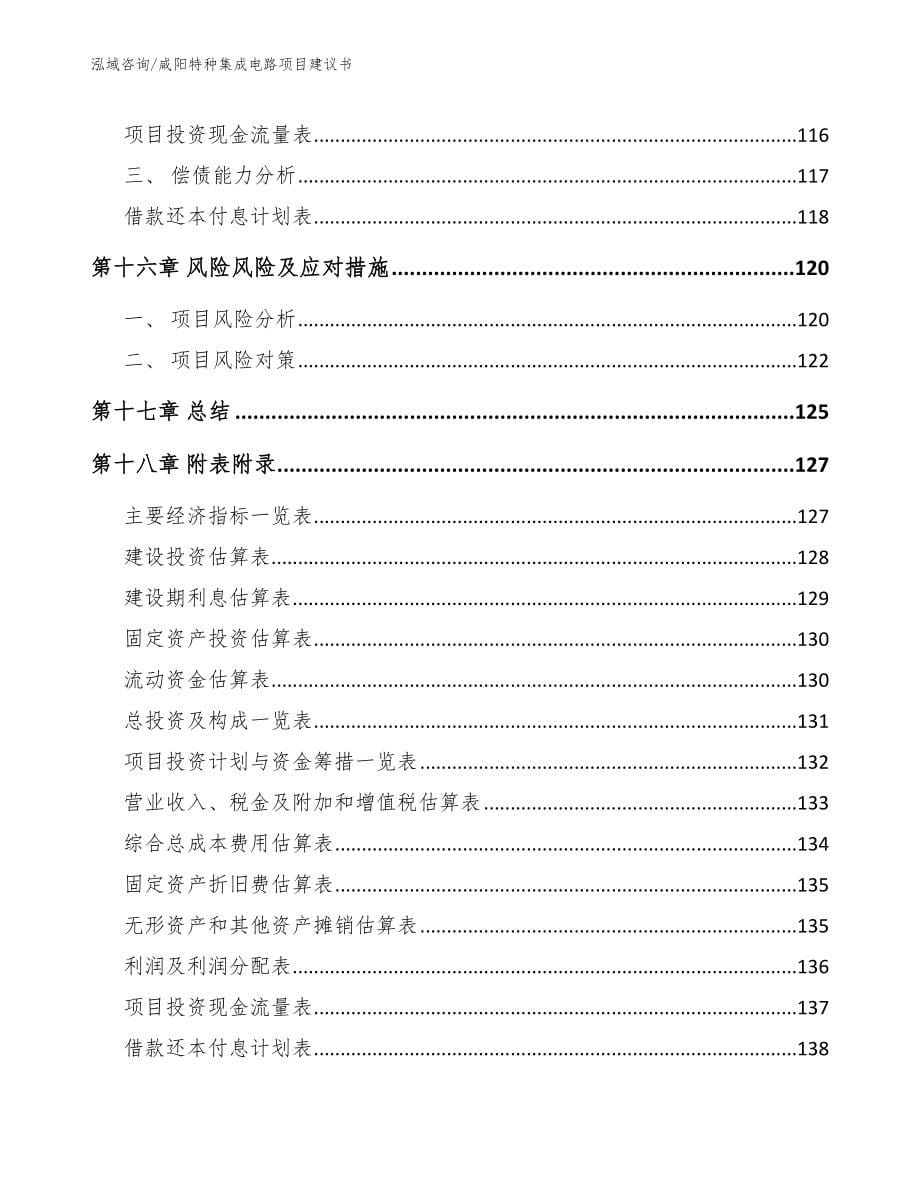 咸阳特种集成电路项目建议书_第5页