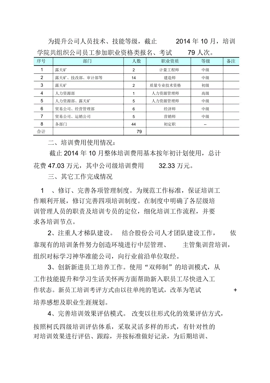 培训工作总结及工作计划_第2页