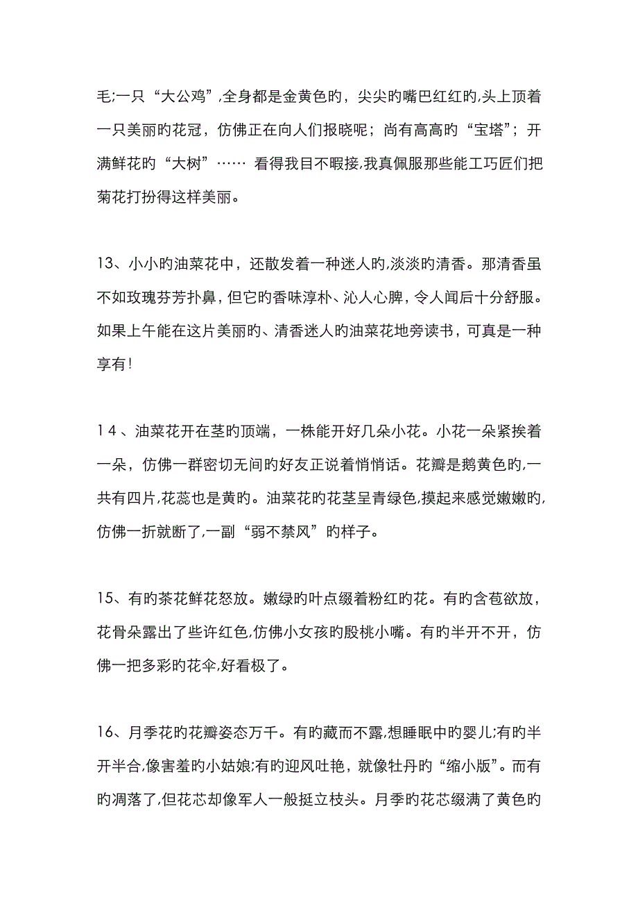 描写花的优美段落_第4页