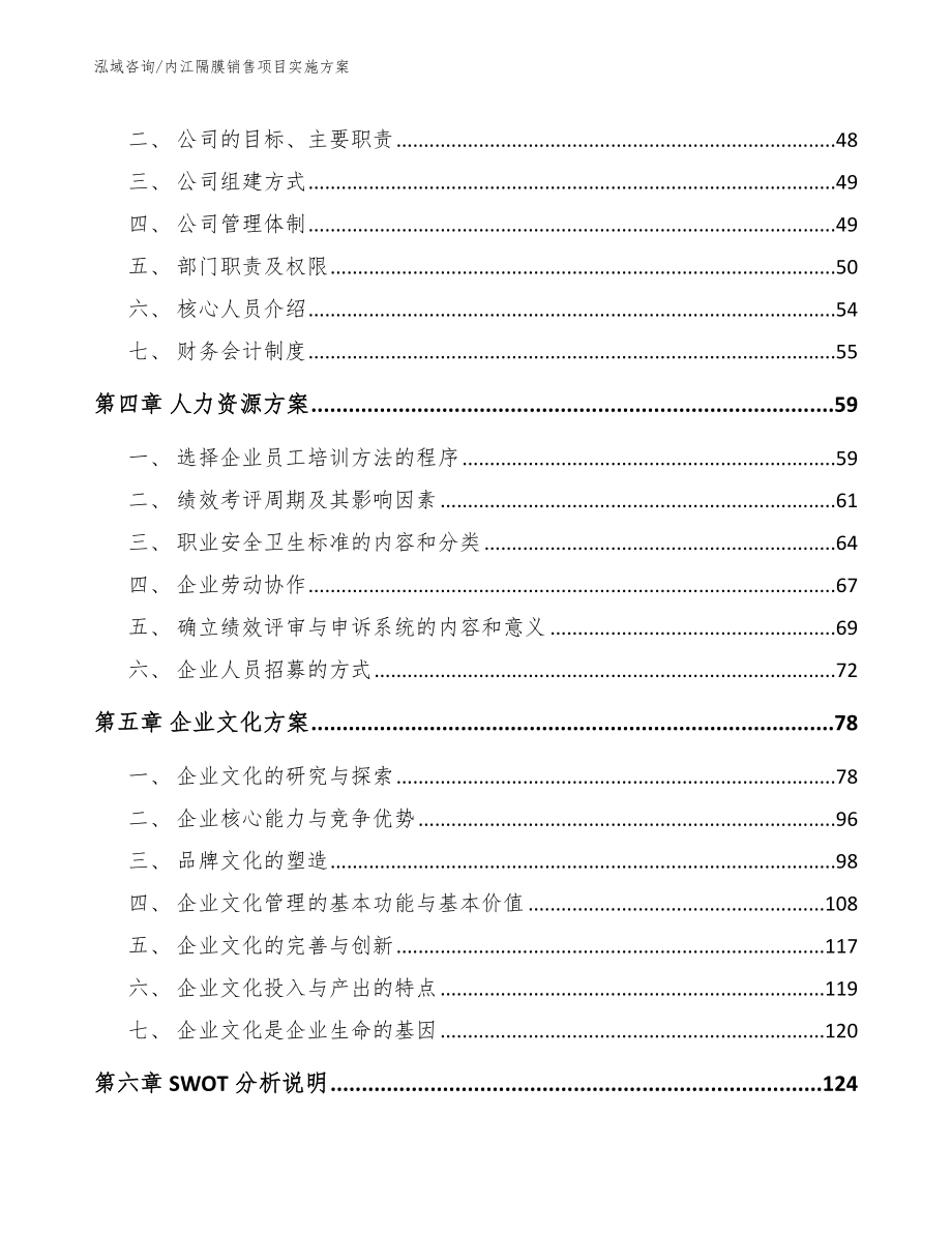 内江隔膜销售项目实施方案（范文参考）_第2页