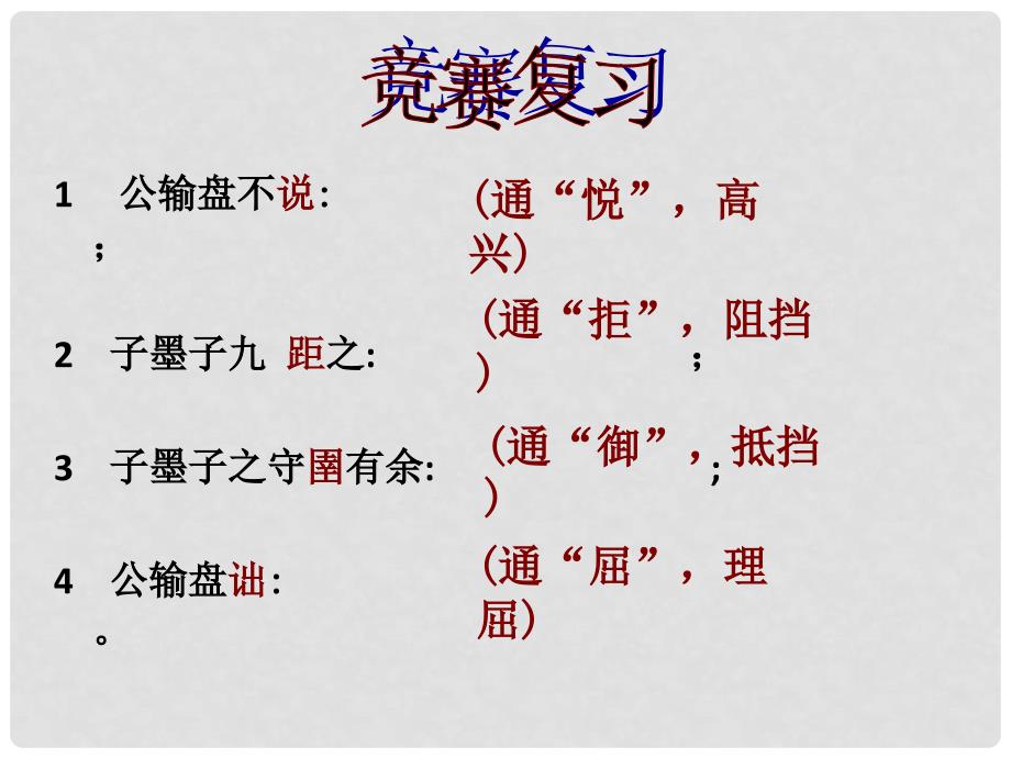 天津市葛沽第三中学九年级语文下册 17 公输课件2 新人教版_第2页