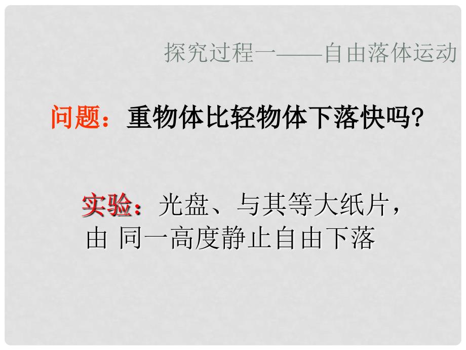 黑龙江省哈尔滨市木兰高级中学高中物理 自由落体运动课件3 新人教版必修1_第3页