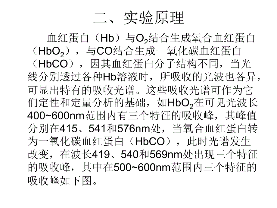 实验二血红蛋白及其衍生物的吸收光谱及_第3页