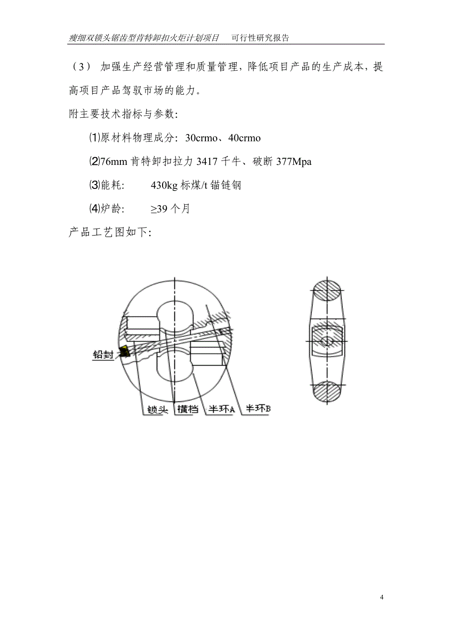 瘦细双锁头锯齿型肯特卸扣技术改造项目可行性策划书.doc_第4页