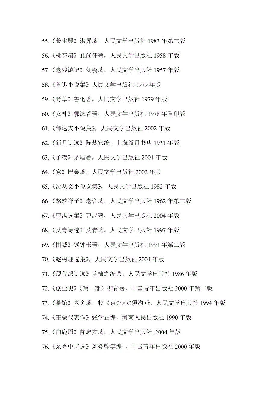 中文专业大学生必读书目100本.doc_第4页