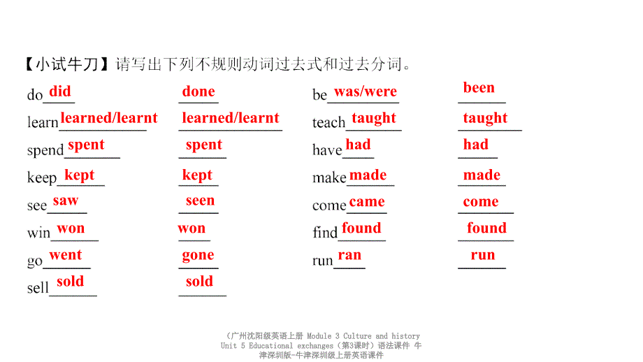 最新英语上册module3cultureandhistoryunit5educationalexchanges第3课时语法课件牛津深圳版牛津深圳级上册英语课件_第4页